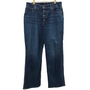 J. Crew Medium Wash Curvy Full Length Wide Leg Button Fly Jeans Size 31 Tall